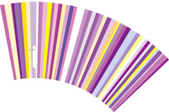 アートチェンジ　ストライプ（紫色）